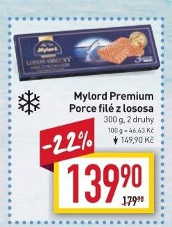 Losos filé mražený Premium Mylord