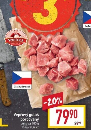 Maso na guláš vepřové Vocílka