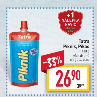 Mléko kondenzované Piknik Tatra - kapsička