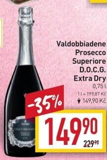 Prosecco Extra Dry Superior DOCG Valdobbiadene Canella
