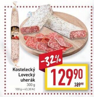 Salám Uherák lovecký kostelecký Kostelecké uzeniny