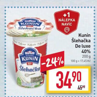 Šlehačka de luxe Kunín 40%