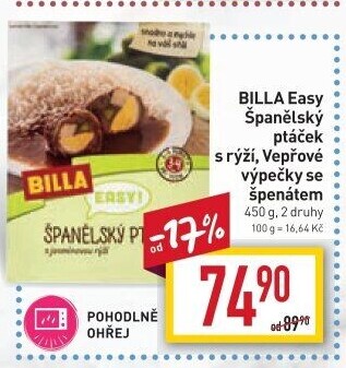 Španělský ptáček s rýží Easy Billa