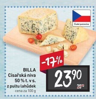 Sýr Niva císařská 50% Billa