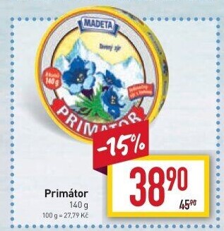Sýr tavený Primátor Madeta