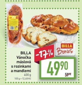 Vánočka máslová Billa
