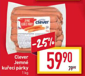 Párky kuřecí jemné Clever