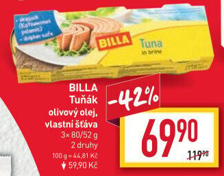 Tuňák v oleji Billa