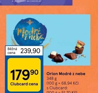 Bonboniéra Modré z nebe Orion