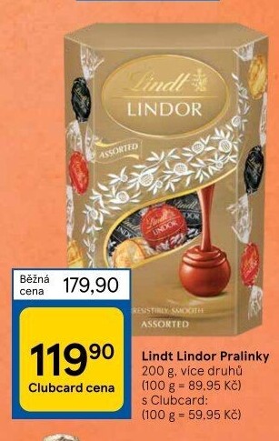 Bonboniéra Pralinky Lindor Lindt