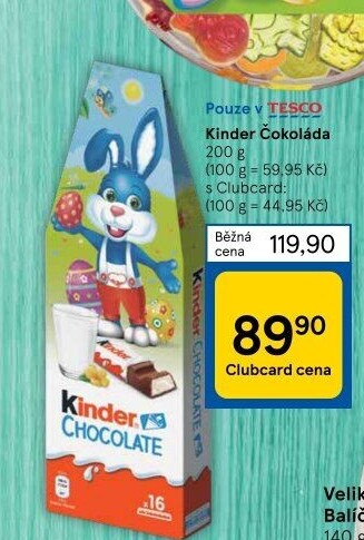 Čokoládky Kinder