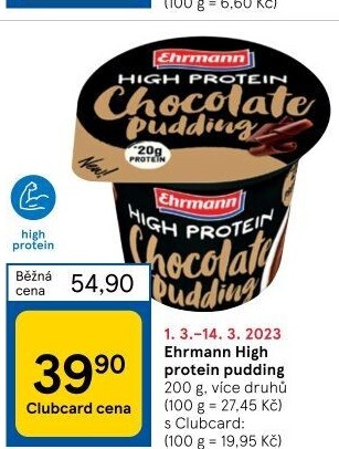 Dezert pudink High protein Ehrmann