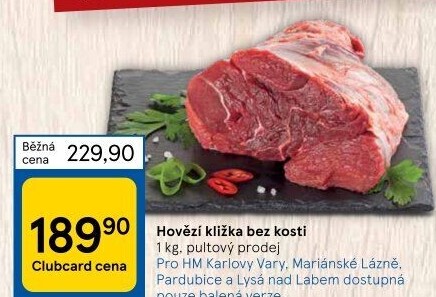 Hovězí přední bez kosti - kližka