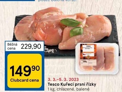 Kuřecí prsní řízky Tesco