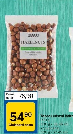 Lískové ořechy Tesco