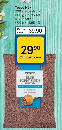 Mák modrý Tesco