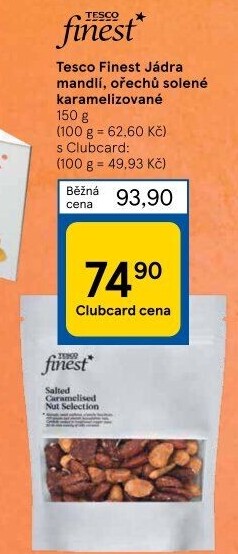Mix ořechů v karamelu Tesco Finest