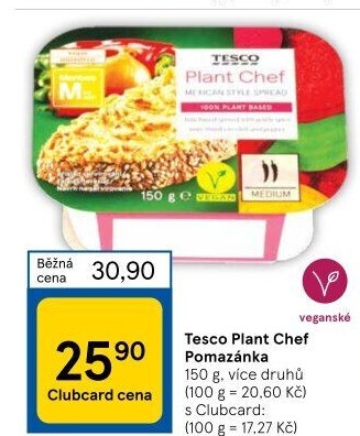 Pomazánka rostlinná z tofu Tesco Plant Chef