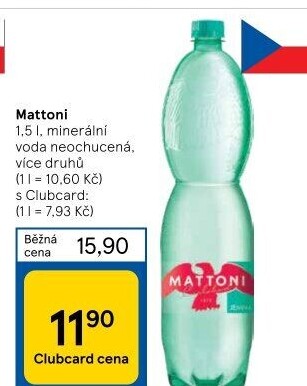 Přírodní voda Mattoni