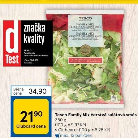 Salát Family mix Tesco