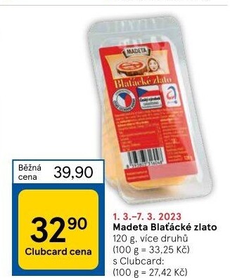 Sýr Blaťácké zlato Madeta