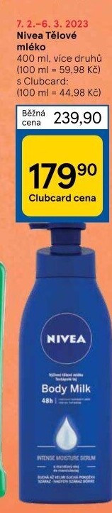 Tělová mléka Nivea
