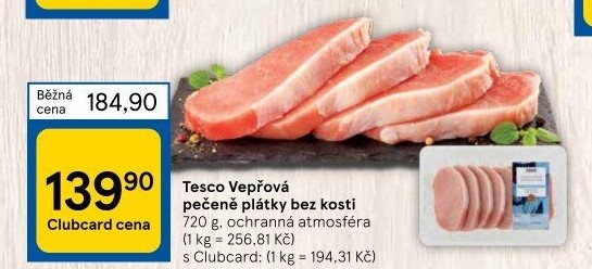 Vepřová pečeně bez kosti Tesco