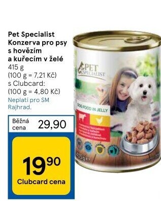 Konzerva pro psy Pet Specialist