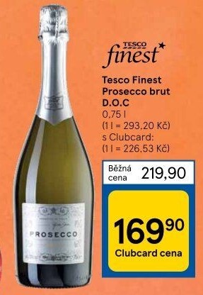 Prosecco brut DOC Tesco finest