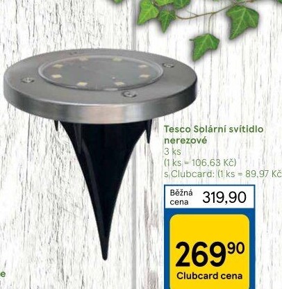 Solární svítidlo Tesco
