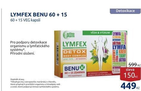 Doplněk stravy Detox Lymfex Astina