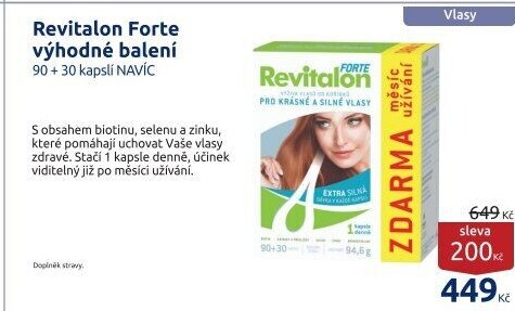 Doplněk stravy Vlasový stimulátor Revitalon Forte