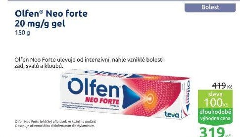 Gel proti bolesti a zánětu kloubů Olfen Neo Forte