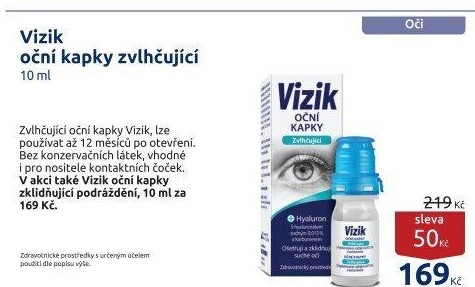 Kapky oční Vizik