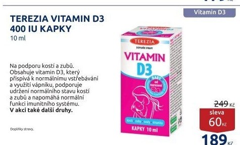 Kapky Vitamin pro děti D3 Baby Terezia