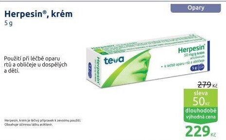 Krém na opary Herpesin