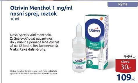 Nosní sprej 1 mg/ml Otrivin