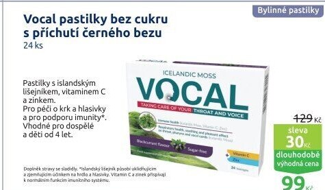 Pastilky pro péči o krk a hlasivky Vocal HA