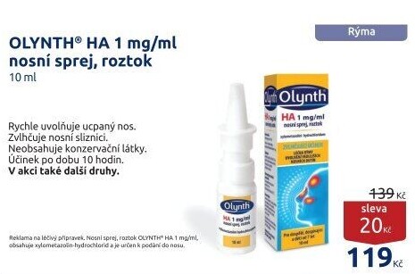 Sprej nosní HA 0,1% Olynth