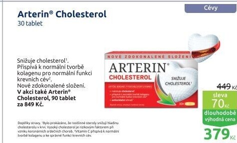Tablety ke snížení cholesterolu Arterin