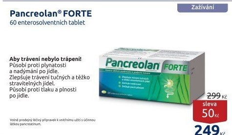 Tablety na zažívání Pancreolan Forte