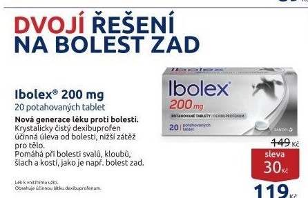 Tablety proti bolesti Ibolex