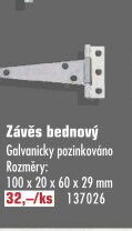 Bednový závěs