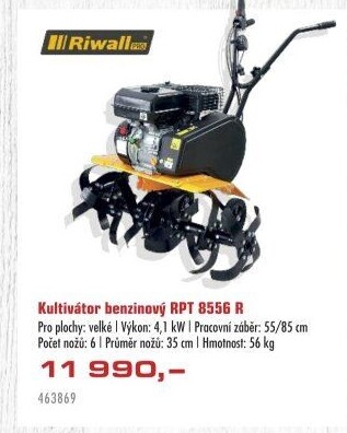 Benzínový kultivátor Riwall RPT 8556 R
