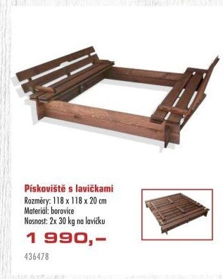 Dětské dřevěné pískoviště