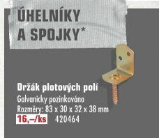 Držák plotových polí