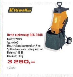 Elektrický drtič Riwall RES 2545