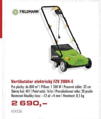 Elektrický vertikutátor Fieldmann FZV 2004-E