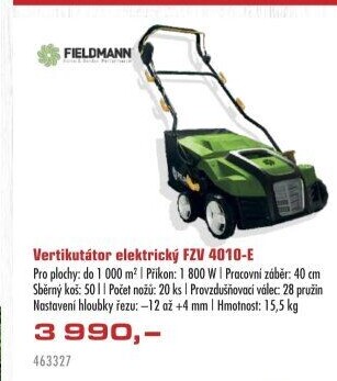 Elektrický vertikutátor Fieldmann FZV4010E