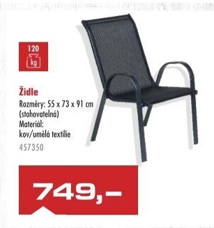 Zahradní kovová židle Fieldmann FDZN 5010